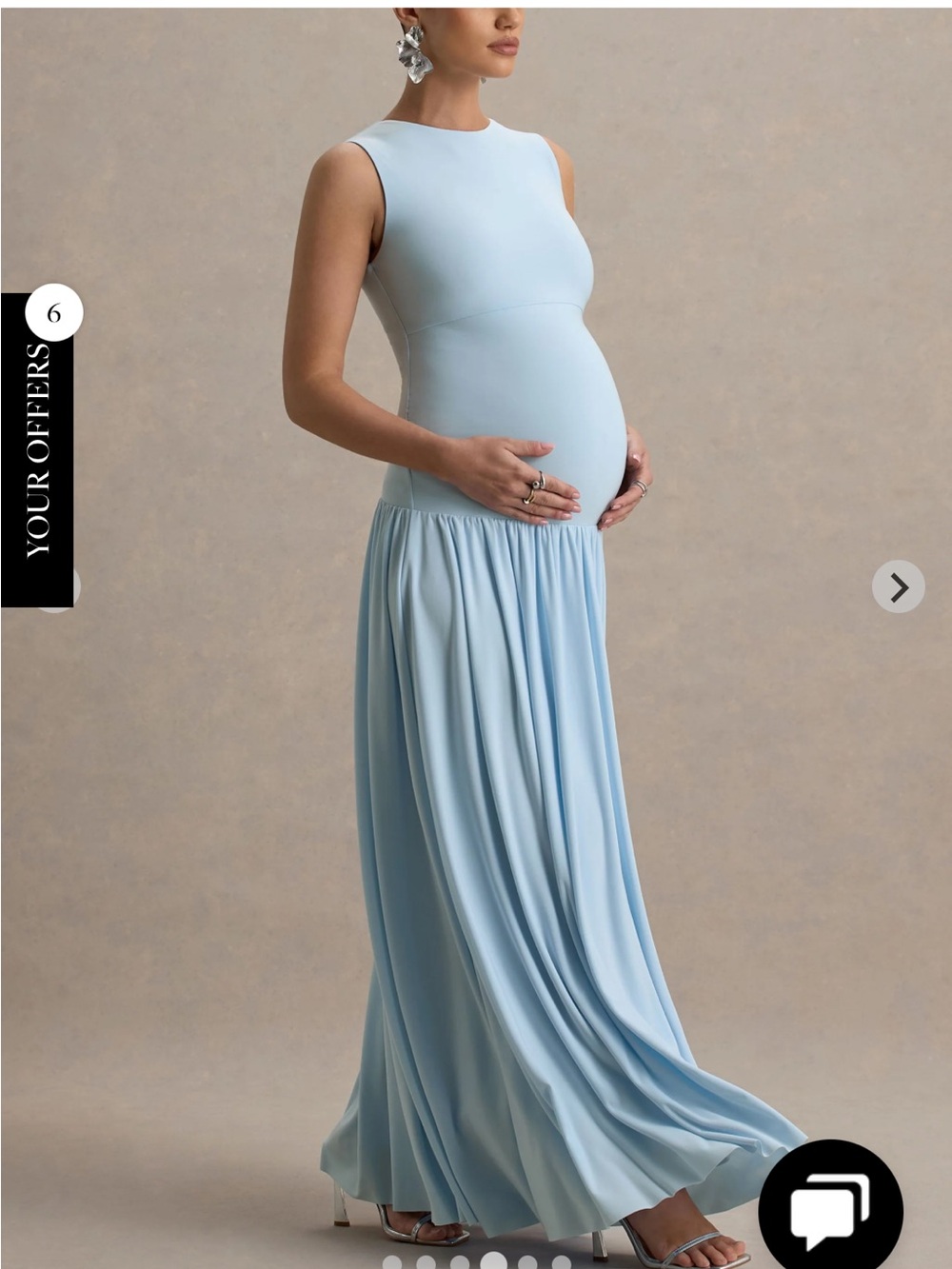 Club L London Light Blue Maternity Maxi Dress